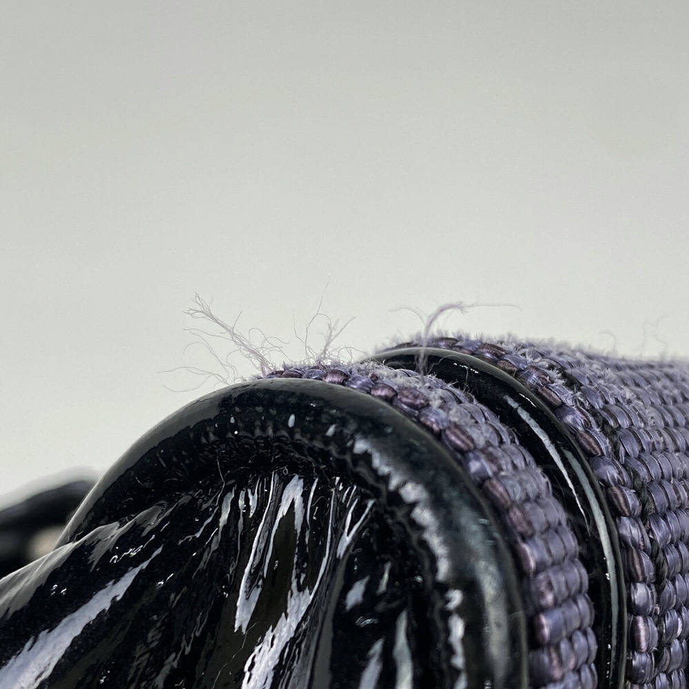Chloe Paddington Handbag Mini Canvas Purple Black - Picture 3 of 9
